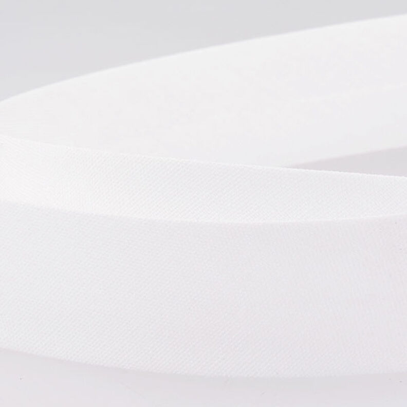 Skråbånd Polycotton [20 mm] – hvid,  image number 2