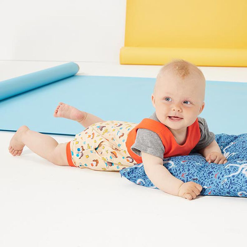 Bomuldsjersey Medium ensfarvet – orange,  image number 9