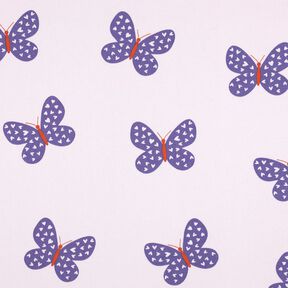 Sweatshirt lodden store sommerfugle | Poppy Fabrics – pastelhyld/blålilla, 