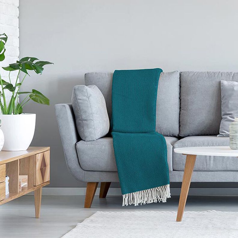 Vaffelpiqué – petrol,  image number 7