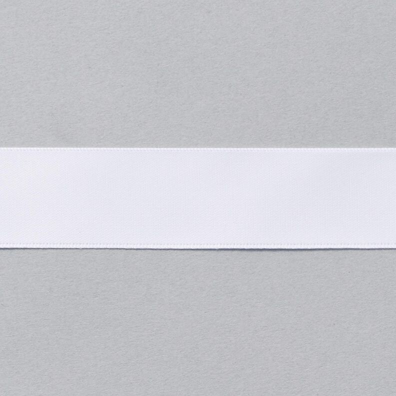 Satinbånd [25 mm] – hvid,  image number 1