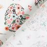 Bomuldsstof Perkal blomster i hjerter – hvid/rosa,  thumbnail number 4