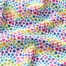 Bomuldspoplin regnbue-prikker Digitaltryk – hvid/farvemix,  thumbnail number 2