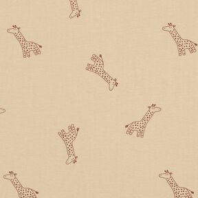 Bomuldsjersey giraffer – mandel, 