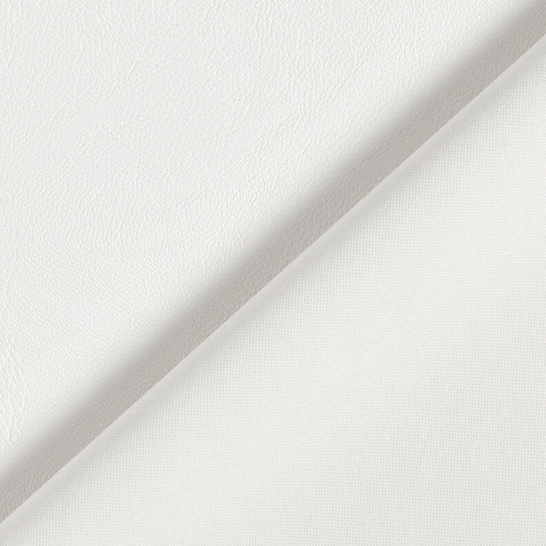 Imiteret skind stretch ensfarvet – hvid,  image number 3