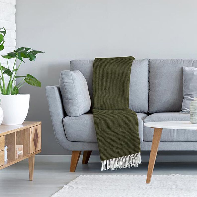 Vaffelpiqué – mørk olivengrøn,  image number 7