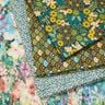Bomuldsstof Cretonne masser af blomster – petrol/hvid,  thumbnail number 5