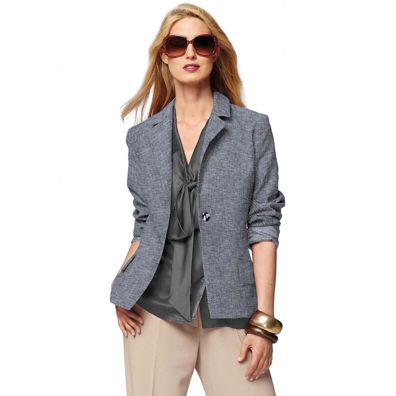 Hør-bomulds-miks sildeben – natblå,  image number 6