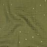 Musselin/Dobbelt-Crincle stof Firkant Folietryk | Poppy Fabrics &ndash; pinje/gold metallic,  thumbnail number 2