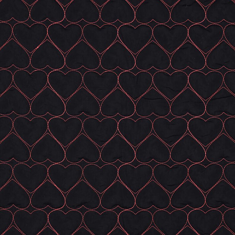 Quiltstof neonhjerter | Poppy Fabrics &ndash; sort/neonpink,  image number 1