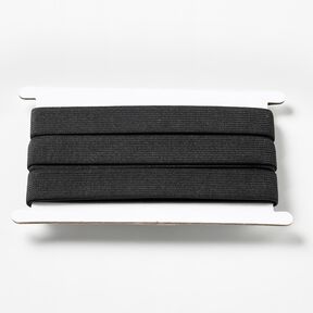 Glat gummibånd [3 m | 20 mm] – sort, 