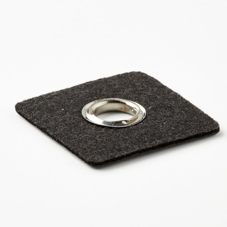 Øskenlap [30 x 30 mm] – sort/sølv metallic,  image number 3