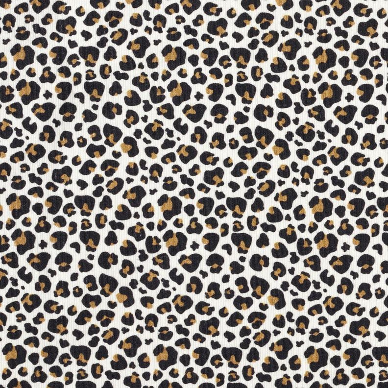 Babyfløjl lille leopardmønster – uldhvid,  image number 1