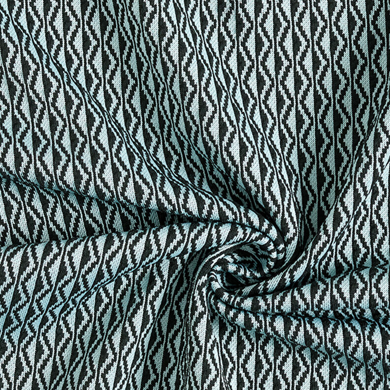 Romanitersey zigzag – lyseblå/sort,  image number 3