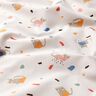 Bomuldspoplin Kattekonfetti – elfenben/lys taupe,  thumbnail number 2
