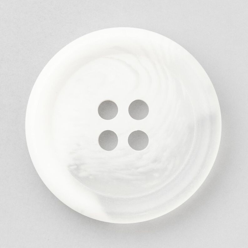 4-hulsknap rund [Ø 25 mm] – hvid,  image number 1