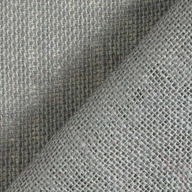 Dekorationsstof Jute Ensfarvet 150 cm – grå,  image number 4