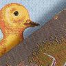 Dekorativt panelstof gobelin kyllinger og påskeæg – lyseblå,  thumbnail number 4