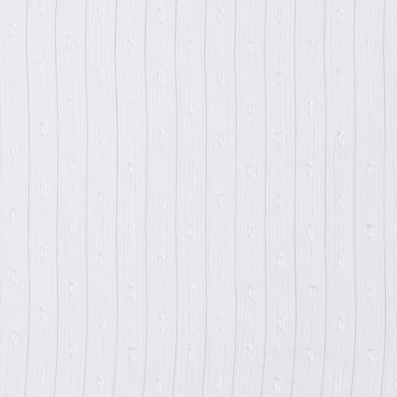 Chiffon Dobby Metallic nålestriber – hvid/sølv metallic,  image number 1