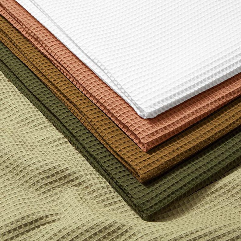 Vaffelpiqué – mørk olivengrøn,  image number 4