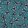 Romanit jersey Blomster &ndash; petrol/syren,  thumbnail number 1