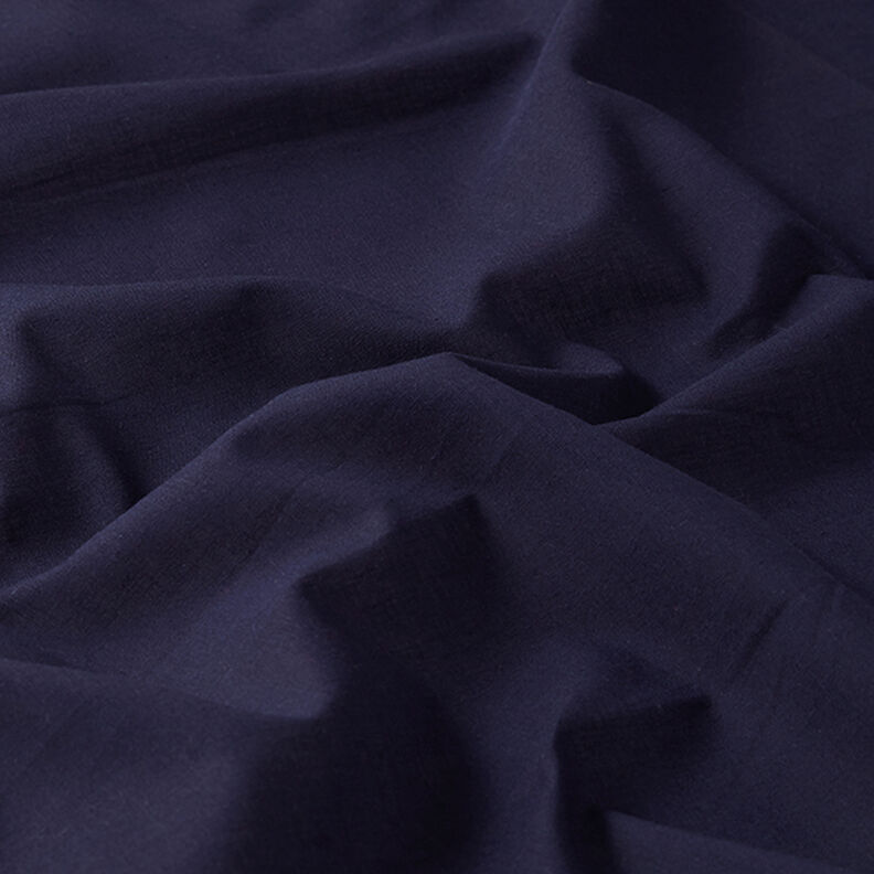 Bomuldsbatist ensfarvet – marineblå,  image number 2