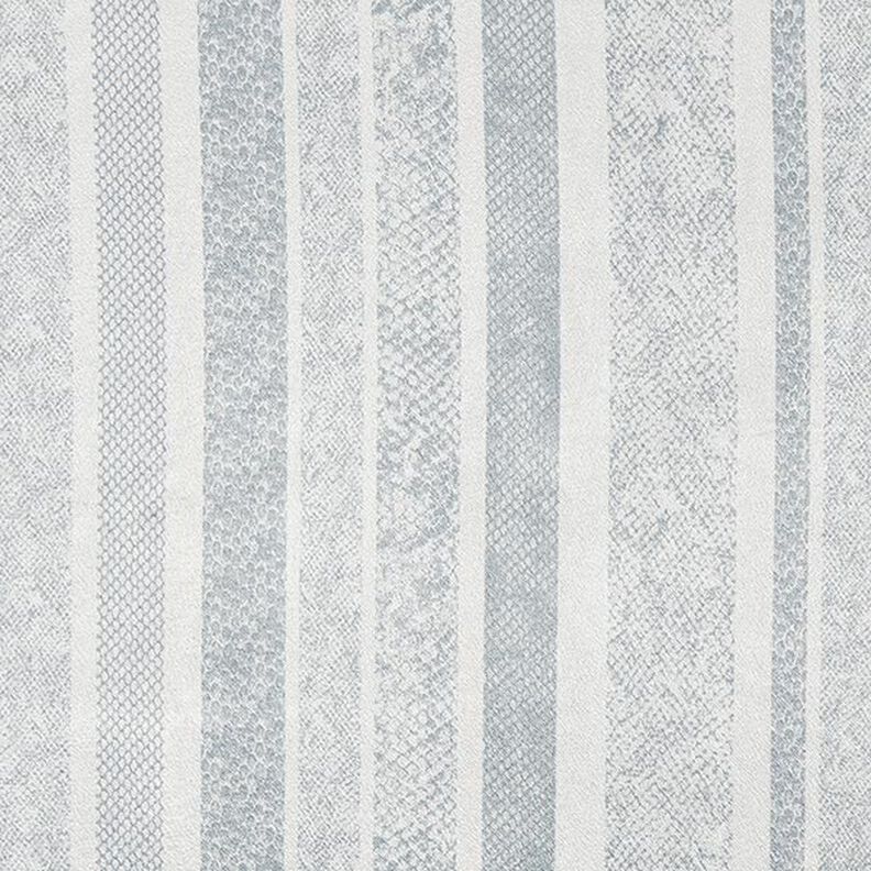 Satin-forstof slangemønster – hvid/sølvgrå,  image number 1