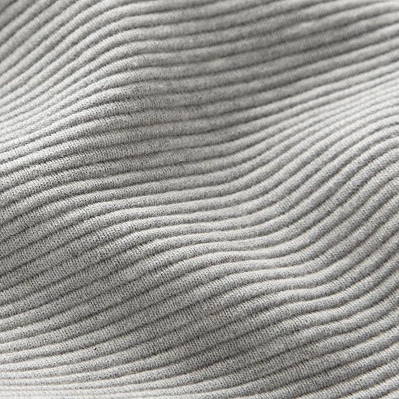 Ribjersey Ottoman, melange – lysegrå,  image number 3