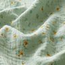 Musselin/Dobbelt-Crincle stof Romantiske blomster – lys mint,  thumbnail number 2