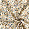 Bomuldsstof Cretonne spredte blomster – lysebeige/lysebrun,  thumbnail number 3