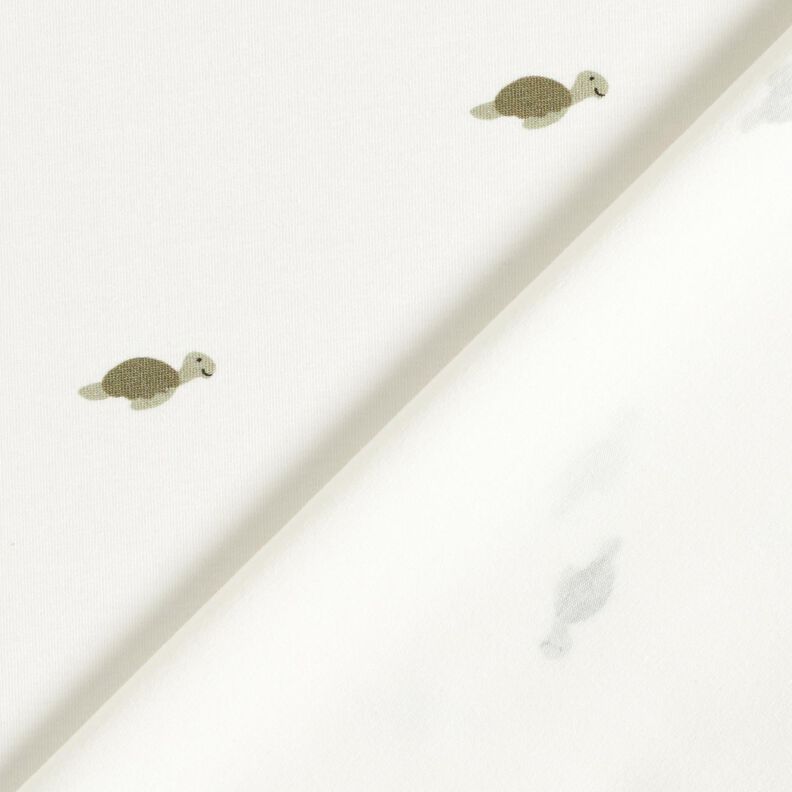 Bomuldsjersey små skildpadder – uldhvid,  image number 4