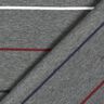 Bomuldsjersey farverige striber – skiffergrå,  thumbnail number 4