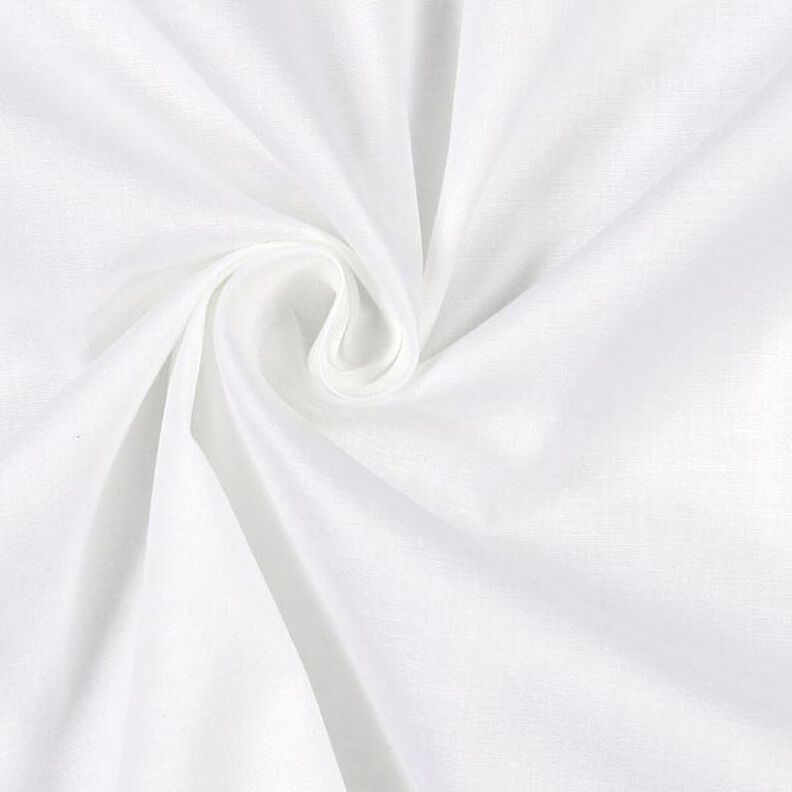 Poplin stof Stretch – hvid,  image number 2