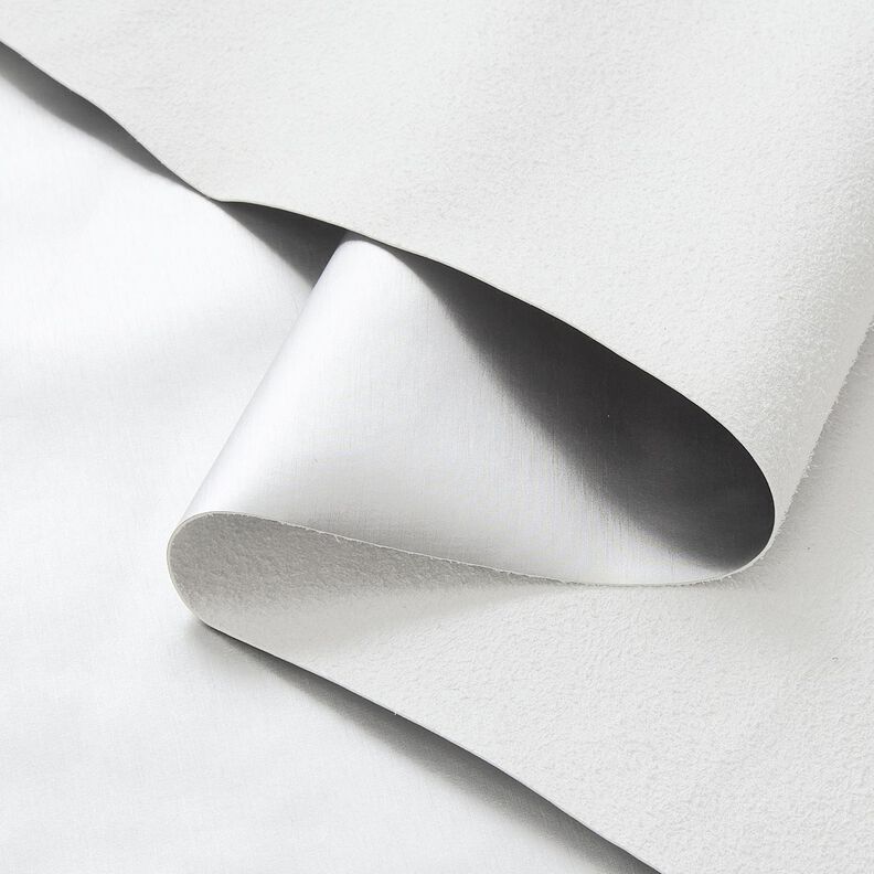 Polsterstof Læderimitat glitrende – sølv metallic,  image number 7