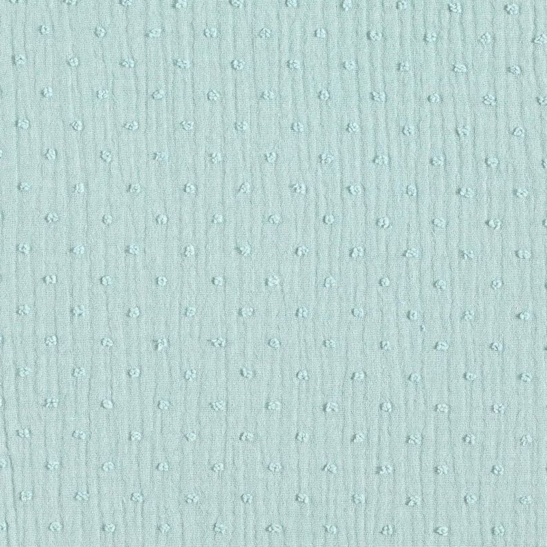 Musselin/Dobbelt-Crincle stof dobby – mint,  image number 1