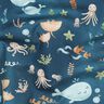 Bomuldspoplin glade havdyr Digitaltryk | Poppy Fabrics – havblå,  thumbnail number 2