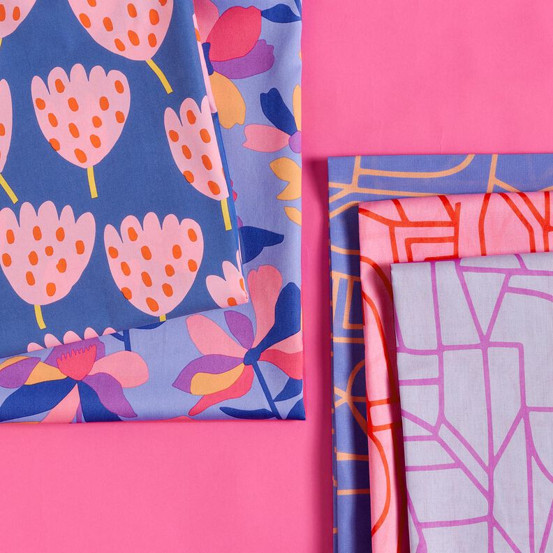 Bomuld voile Town | Nerida Hansen – syren/purpur,  image number 5