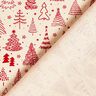 Bomuldsstof Cretonne søde grantræer – natur/karminrød,  thumbnail number 4
