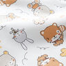 Cretonne små kaniner og bjørne – tågegrå,  thumbnail number 2