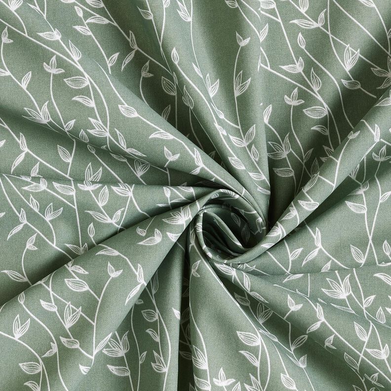 Bomuldspoplin bladranker – reed,  image number 3