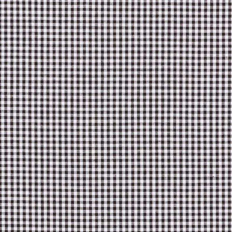 Bomuldspoplin Små vichytern, garnfarvet – sort/hvid,  image number 1