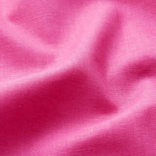 Bomulds-hør-miks ensfarvet – pink, 