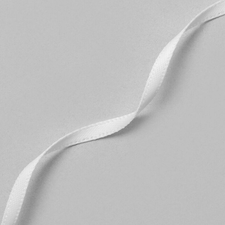 Satinbånd [3 mm] – hvid,  image number 3