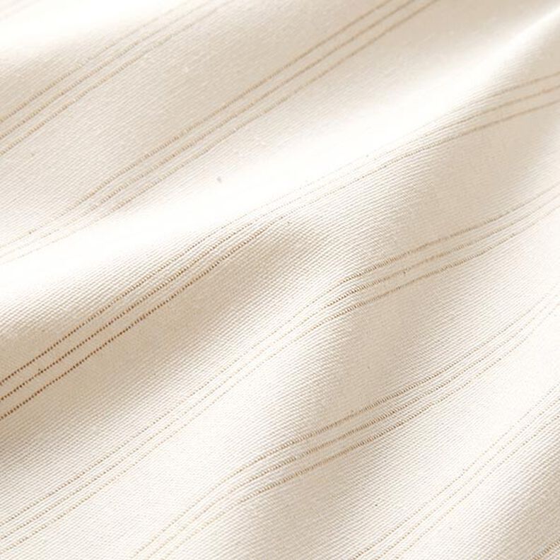 Dekorationsstof kanvas tre striber genanvendt – beige,  image number 2