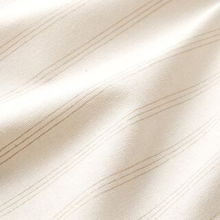 Dekorationsstof kanvas tre striber genanvendt – beige, 