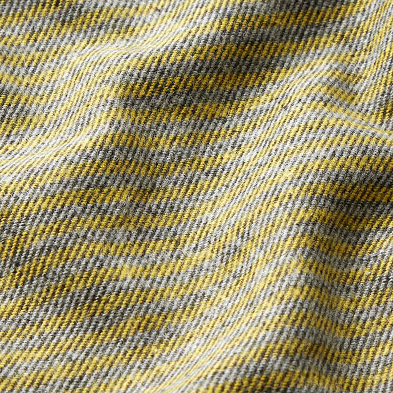 Buksestof striber – gul/grå,  image number 2