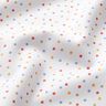 Dekorationsstof Bomuldssatin farverige små prikker – hvid,  thumbnail number 2