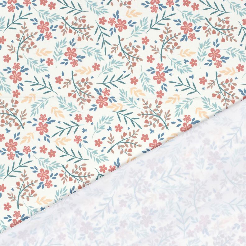 Badetøjsstof UPF50 Blomsterranker – uldhvid/roséguld,  image number 4