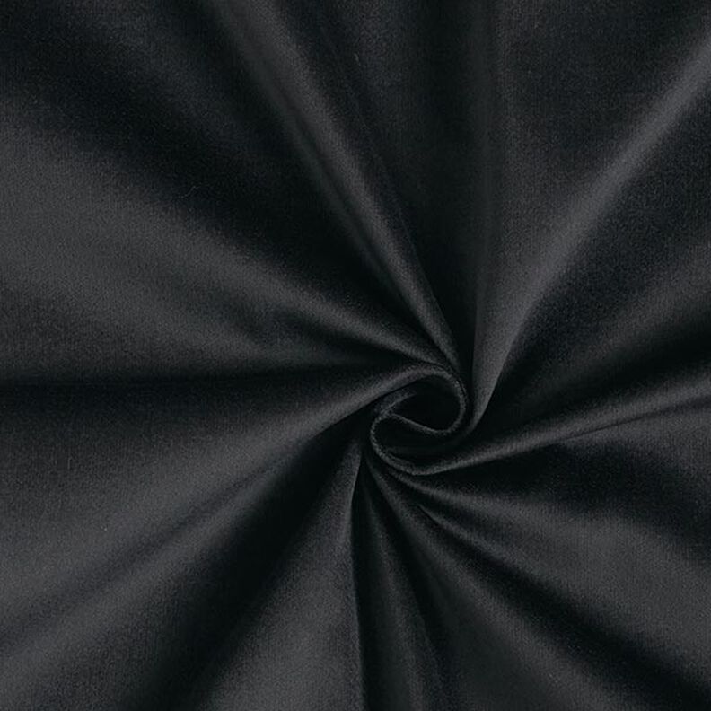 Stretch-fløjl Fincord ensfarvet – sort,  image number 1