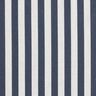 Bomuldsstof Cretonne maritime striber – sort-blå/lys taupe,  thumbnail number 1
